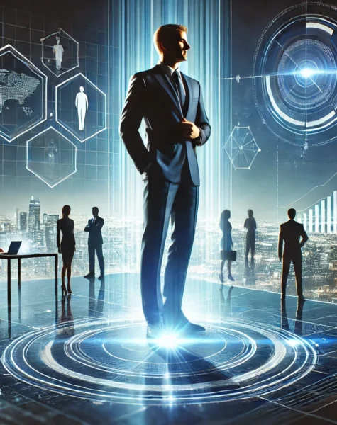 DALL·E 2025-03-27 02.17.10 - A futuristic and professional illustration of leadership development. The image features a confident business leader standing on a high-tech platform, DALL·E 2025-03-27 02.17.10 - A futuristic and professional illustration of leadership development. The image features a confident business leader standing on a high-tech platform,